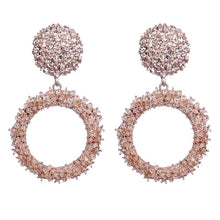 Load image into Gallery viewer, Big Earrings Exaggerated Matte Stud Earrings For Women Metal Earing Gold Silver Color Black Yellow Red Earings Creative Jewelry