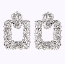 Load image into Gallery viewer, Big Earrings Exaggerated Matte Stud Earrings For Women Metal Earing Gold Silver Color Black Yellow Red Earings Creative Jewelry