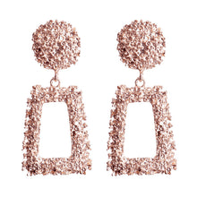 Load image into Gallery viewer, Big Earrings Exaggerated Matte Stud Earrings For Women Metal Earing Gold Silver Color Black Yellow Red Earings Creative Jewelry