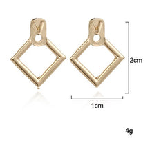 Load image into Gallery viewer, 2020 Real Brincos Brinco Tassel Earrings Earing Personality Fashion Simple Geometric Hollow-out Lozenge Metal Temperament Joker
