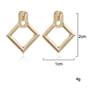 2020 Real Brincos Brinco Tassel Earrings Earing Personality Fashion Simple Geometric Hollow-out Lozenge Metal Temperament Joker