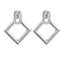 Load image into Gallery viewer, 2020 Real Brincos Brinco Tassel Earrings Earing Personality Fashion Simple Geometric Hollow-out Lozenge Metal Temperament Joker
