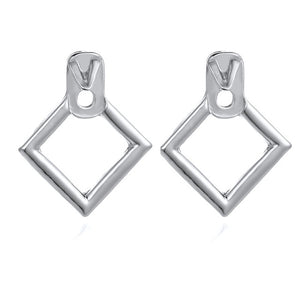 2020 Real Brincos Brinco Tassel Earrings Earing Personality Fashion Simple Geometric Hollow-out Lozenge Metal Temperament Joker