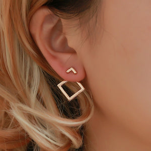 2020 Real Brincos Brinco Tassel Earrings Earing Personality Fashion Simple Geometric Hollow-out Lozenge Metal Temperament Joker