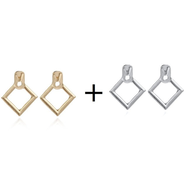 2020 Real Brincos Brinco Tassel Earrings Earing Personality Fashion Simple Geometric Hollow-out Lozenge Metal Temperament Joker