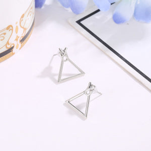 2020 Real Brincos Brinco Tassel Earrings Earing Personality Fashion Simple Geometric Hollow-out Lozenge Metal Temperament Joker
