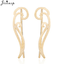 Load image into Gallery viewer, Jisensp Punk Waves Ear Climbers Earrings for Women Stud Earrings Ear Crawler Bohemian Cute Earing Piercing Earings pendientes
