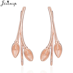 Jisensp Punk Waves Ear Climbers Earrings for Women Stud Earrings Ear Crawler Bohemian Cute Earing Piercing Earings pendientes