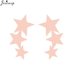 Jisensp Punk Waves Ear Climbers Earrings for Women Stud Earrings Ear Crawler Bohemian Cute Earing Piercing Earings pendientes
