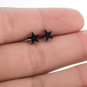 SMJEL Small Stainless Steel Geometric Minimal Earring Women Kid Jewelry pendientes Punk Black Earing Triangle Men Wholesale 2019