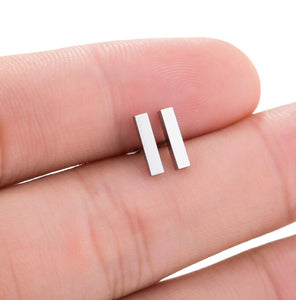 SMJEL Small Stainless Steel Geometric Minimal Earring Women Kid Jewelry pendientes Punk Black Earing Triangle Men Wholesale 2019