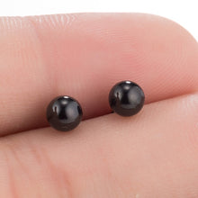 Load image into Gallery viewer, SMJEL Small Stainless Steel Geometric Minimal Earring Women Kid Jewelry pendientes Punk Black Earing Triangle Men Wholesale 2019
