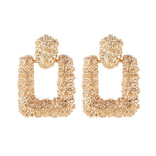 Load image into Gallery viewer, Big Earrings Exaggerated Matte Stud Earrings For Women Metal Earing Gold Silver Color Black Yellow Red Earings Creative Jewelry
