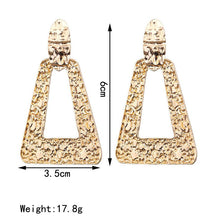 Load image into Gallery viewer, Big Earrings Exaggerated Matte Stud Earrings For Women Metal Earing Gold Silver Color Black Yellow Red Earings Creative Jewelry
