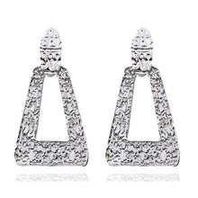 Load image into Gallery viewer, Big Earrings Exaggerated Matte Stud Earrings For Women Metal Earing Gold Silver Color Black Yellow Red Earings Creative Jewelry
