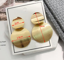 Load image into Gallery viewer, Big Earrings Exaggerated Matte Stud Earrings For Women Metal Earing Gold Silver Color Black Yellow Red Earings Creative Jewelry
