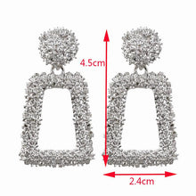 Load image into Gallery viewer, Big Earrings Exaggerated Matte Stud Earrings For Women Metal Earing Gold Silver Color Black Yellow Red Earings Creative Jewelry
