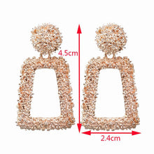 Load image into Gallery viewer, Big Earrings Exaggerated Matte Stud Earrings For Women Metal Earing Gold Silver Color Black Yellow Red Earings Creative Jewelry
