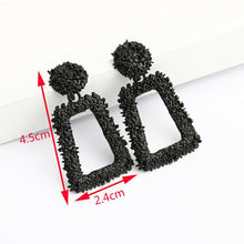 Load image into Gallery viewer, Big Earrings Exaggerated Matte Stud Earrings For Women Metal Earing Gold Silver Color Black Yellow Red Earings Creative Jewelry
